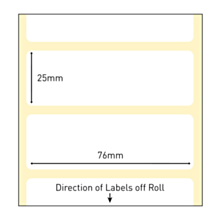 76x25mm Compostable Direct Thermal Labels