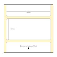 76x36mm Compostable Direct Thermal Labels