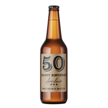 Personalised Kraft Happy Birthday Beer Labels