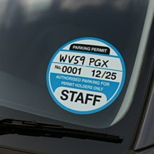 Custom Windscreen Permit Labels 