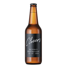 Personalised Cheers Birthday Beer Labels