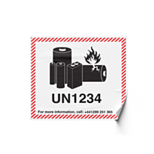 Personalised Custom UN Battery Labels 