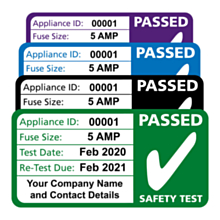Personalised 3rd Edition PAT Test Passed Labels 50x25mm
