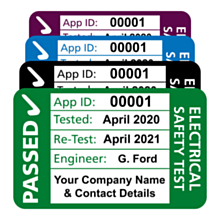 Personalised 3rd Edition PAT Test Labels 40x25mm