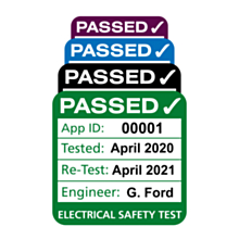 Personalised 3rd Edition Plug Top PAT Test Labels