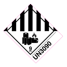 Class 9A UN3090 Lithium Battery Label 100x120mm
