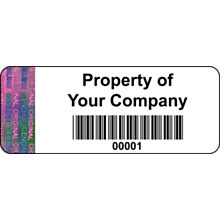 Personalised Tamper Evident Asset Labels 50x20mm