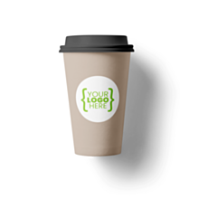 Custom Biodegradable Coffee Cup Stickers