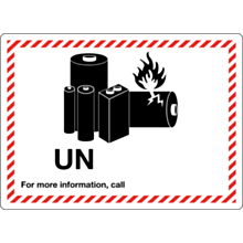 UN Lithium Battery Shipping Labels 105x74mm