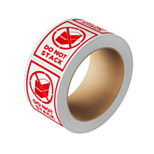 Red Do Not Stack Labels 75x100mm