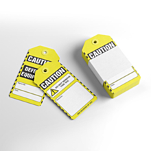 Caution Defective Equipment Tags 134x67mm