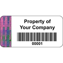 Personalised Tamper Evident Asset Labels 40x20mm