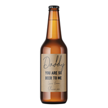 Personalised You're So Beer to Me Father's Day Labels