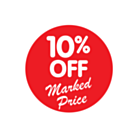 10% Off Marked Price Stickers