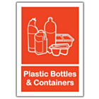 Plastic Bottles Recycling Bin Sticker 148x210mm