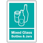 Mixed Glass Recycling Bin Sticker 148x210mm