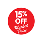 15% Off Marked Price Stickers