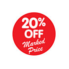 20% Off Marked Price Stickers