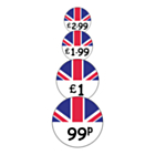 Union Jack 25mm Price Labels