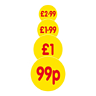 Yellow 30mm Price Labels