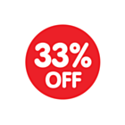 Red 33% Off Stickers