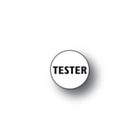 Tester Stickers Black on Clear 15mm