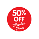 50% Off Marked Price Stickers