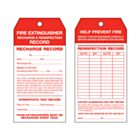 Fire Extinguisher Recharge & Reinspection Tags 134x67mm