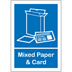 Mixed Paper & Card Recycling Sticker 148x210mm