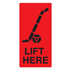 Lift Here Labels 75x150mm
