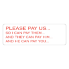 Please Pay Us Label 75x25mm