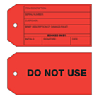 2 Sided Do Not Use Tag (134x67mm)