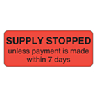 Supply Stopped Label 50x20mm