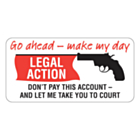 Legal Action Label 50x25mm