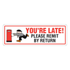 Please Remit By Return Label 75x25mm
