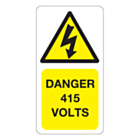 415 Volts Labels 33x63mm