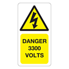 3300 Volts Labels 33x63mm
