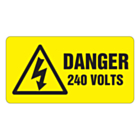 Danger 240 Volts Stickers 63x33mm
