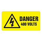 Danger 400 Volts Labels 100x50mm