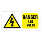 Danger 415 Volts Labels 100x50mm