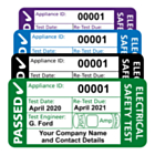 Personalised 3rd Edition PAT Test Labels 50x25mm