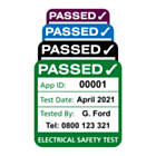Personalised 4th Edition Plug Top PAT Test Labels