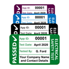 Personalised 4th Edition PAT Test Labels 40x25mm