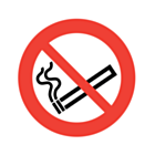 No Smoking Labels 100mm