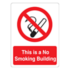 This Is A No Smoking Building Stickers 75x100mm