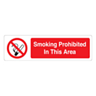 Smoking Is Prohibited In This Area Labels (150x43mm)