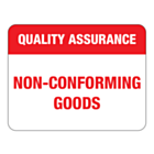 Quality Assurance Non-Conforming Goods Labels 43x33mm