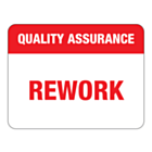 Quality Assurance Rework Labels 43x33mm