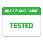 Quality Assurance Tested Labels 43x33mm
