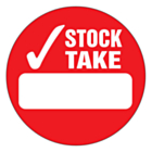 Red Stock Take Labels 50mm